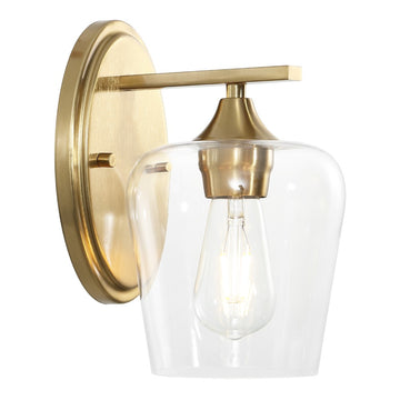 Jayne Iron/Glass Cottage Rustic LED Vanity Light